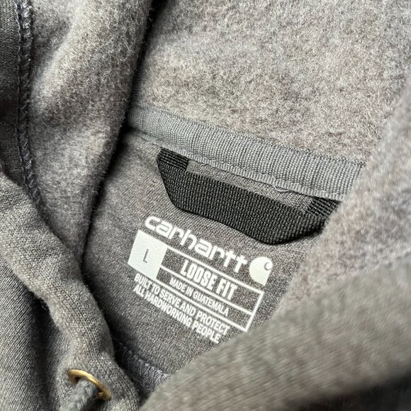 Carhartt Gray Hoodie with Neon Accents FedEx Logo - Picture 2 of 6
